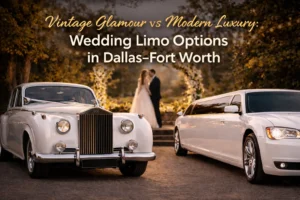 Dallas wedding limo packages, vintage vs modern