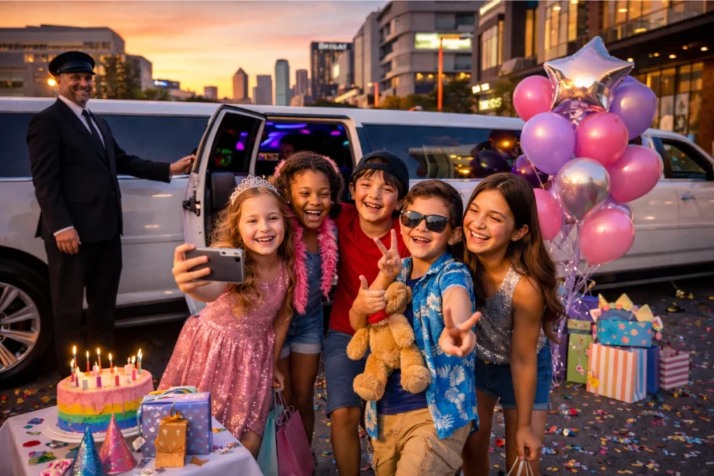 Limo Party for 10 Year Old & 11 Year Old in Dallas