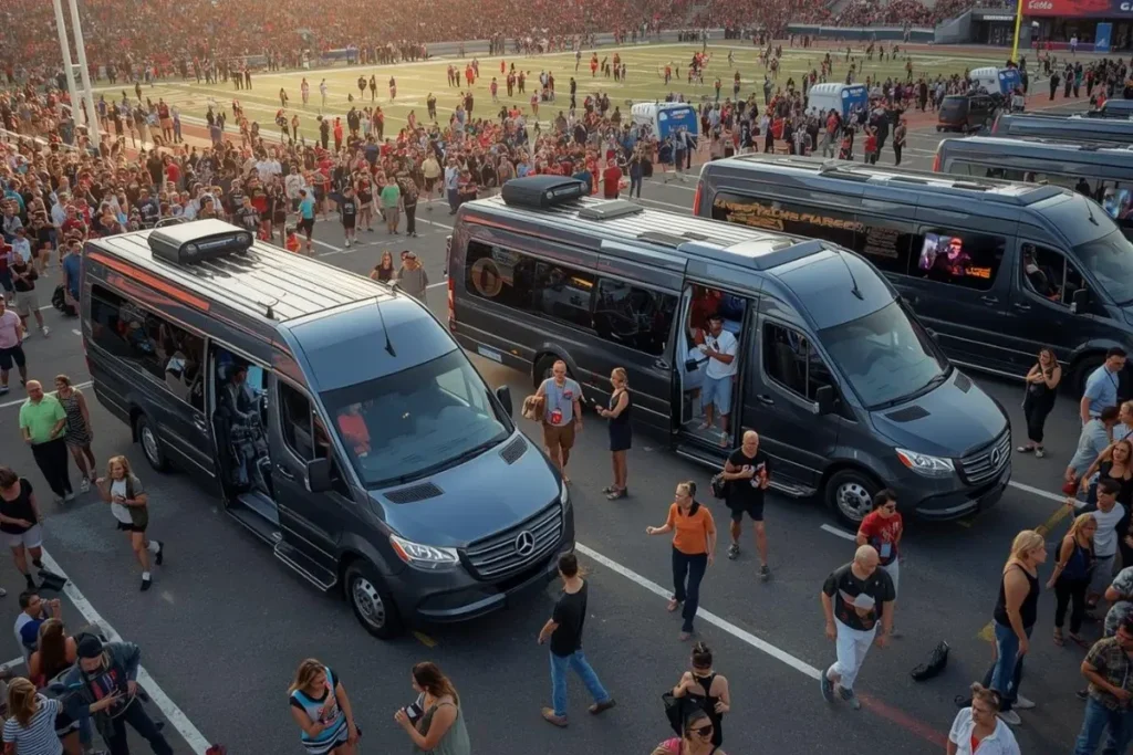 Sprinter Vans & Party Buses for Large Groups & Tailgating Crews